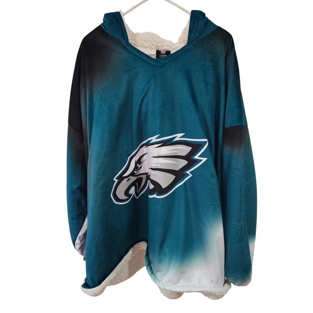NFL Eagles Team Logo Reversible Oversized Hoodie Sweatshirt